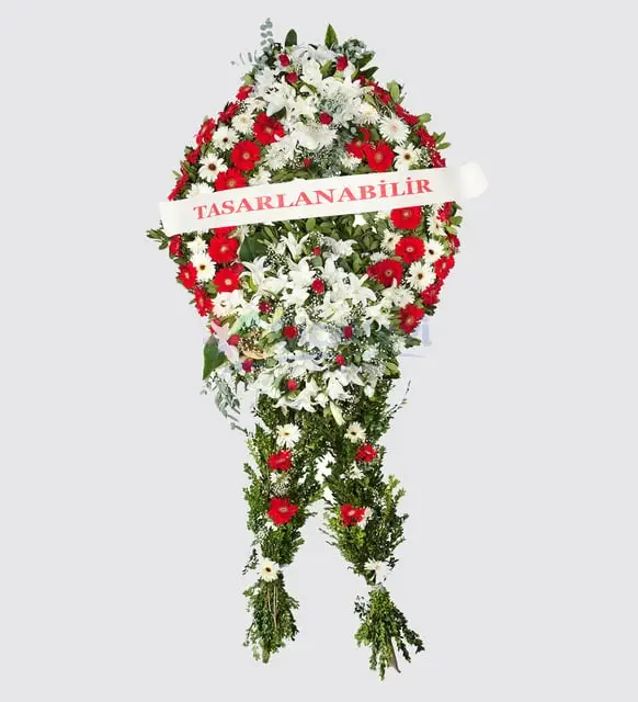 Gerbera Lilyum Cicekleri Ayakli Celenk - Samsun çiçek