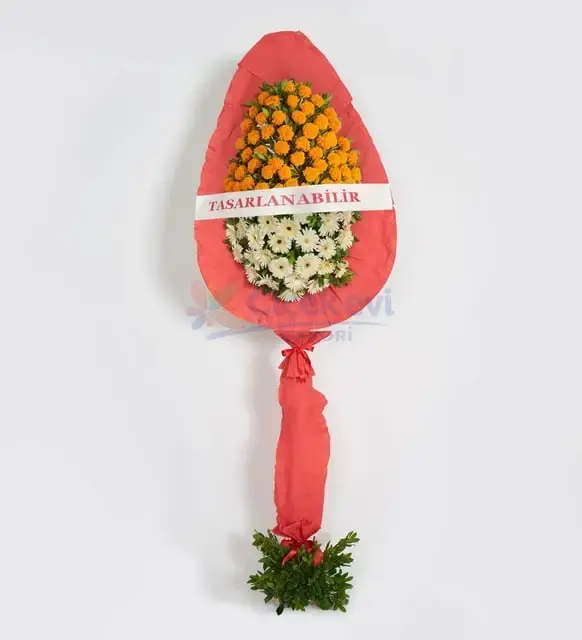 Kisiye Ozel Beyaz Gerbera Ve Turuncu Cinya Celenk