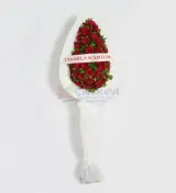 Tek Katli Kirmizi Gerbera Cicekleri Celenk