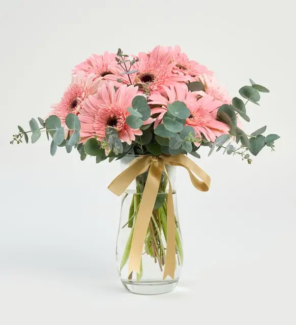 Pembe Düşler Gerbera Aranjmanı Paşabahçe Vazoda - Samsun çiçek