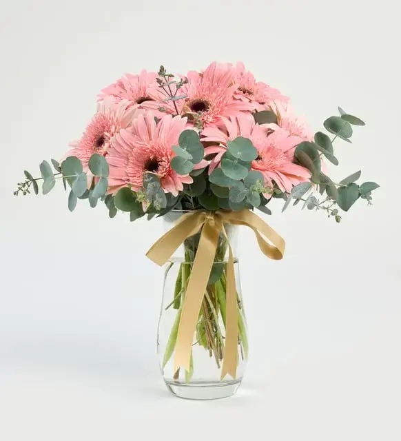 Pembe Düşler Gerbera Aranjmanı Paşabahçe Vazoda