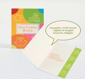 Hoşgeldin Bebek Mesaj Kartı